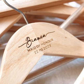 Wedding engraved hangers
