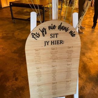 Engraved seating Chart